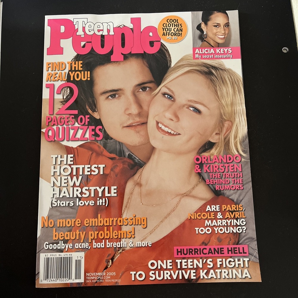 Vintage Teen People Magazine NOV 2005,12 Pages Quizz,Orlando Bloom,Kirsten Dunst